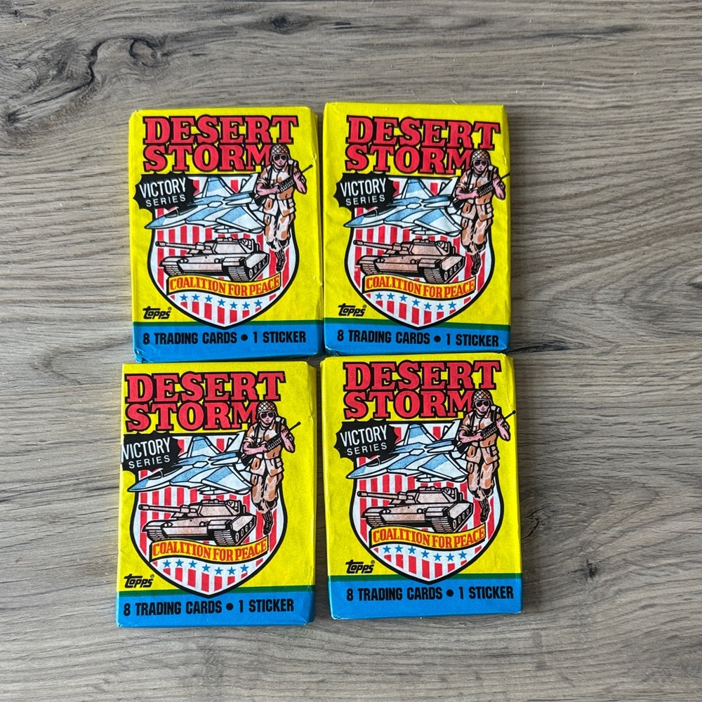 Lot of 4 Topps Desert Storm Trading Cards